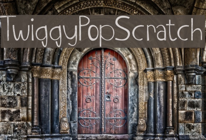 TwiggyPopScratch Font examples