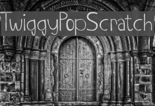 TwiggyPopScratch Font examples