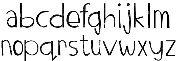 TwiggyPopScratch Font LOWERCASE