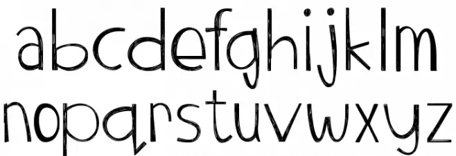 TwiggyPopScratch Font LOWERCASE