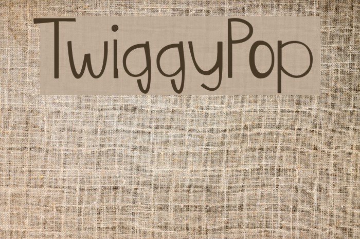 TwiggyPop Font examples