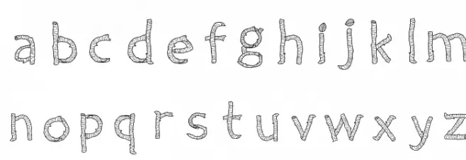 Twiggy Font Litere mici