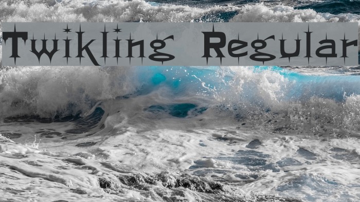 Twikling Regular Font examples