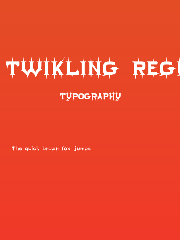 Twikling Regular Poster