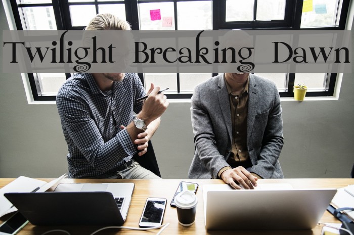Twilight Breaking Dawn Font examples