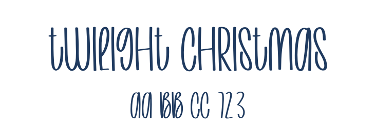 Twilight Christmas Font Preview