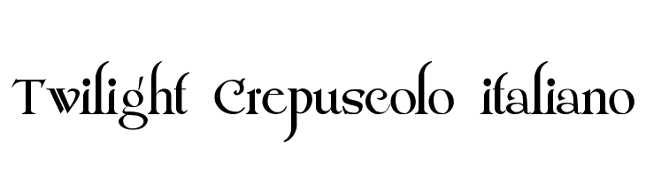 Twilight Crepuscolo italiano  Descarca Fonturi Gratis
