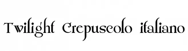 Twilight Crepuscolo italiano  フリーフォントのダウンロード
