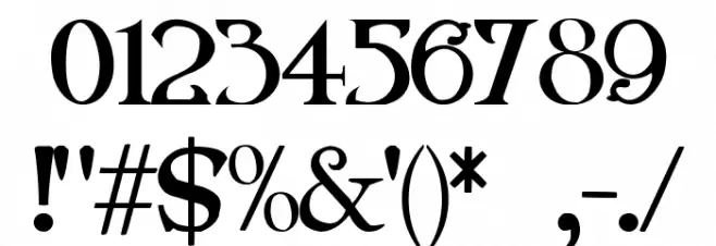 Twilight Crepuscolo italiano Font OTHER CHARS