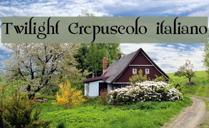 Twilight Crepuscolo italiano Font examples