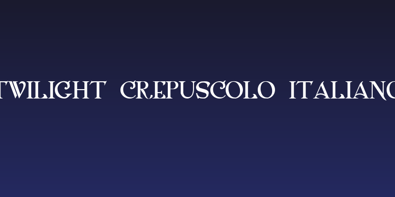 Twilight Crepuscolo italiano Social Header