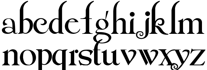 Twilight Crepuscolo italiano Font LOWERCASE