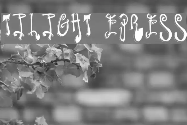 Twilight Express Fonte examples