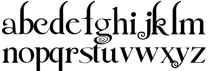 Twilight New Moon Font LOWERCASE