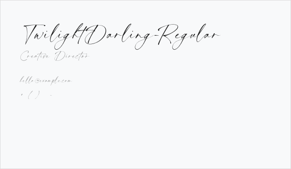 TwilightDarling-Regular Business Card