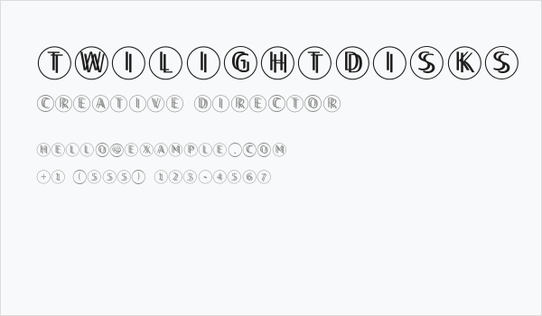 TwilightDisks Business Card