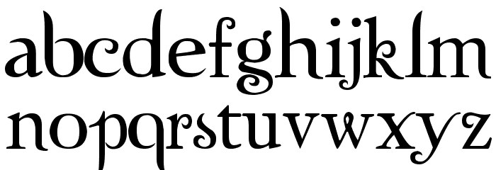 Twilight Font LOWERCASE