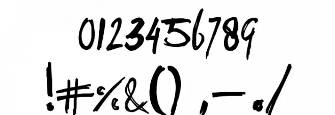 Twin Marker Font OTHER CHARS