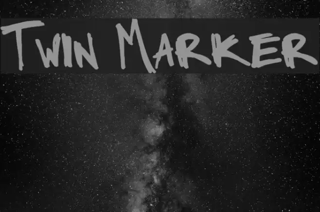 Twin Marker Font examples