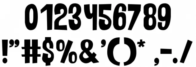 Twin-Pine Font OTHER CHARS