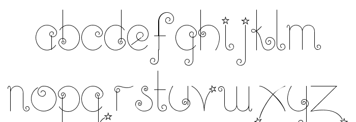 Twinkle-Fairy Font LOWERCASE