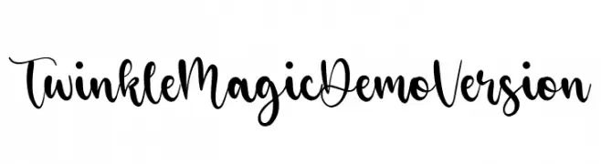 Twinkle Magic Demo Version  नि: शुल्क फ़ॉन्ट्स डाउनलोड