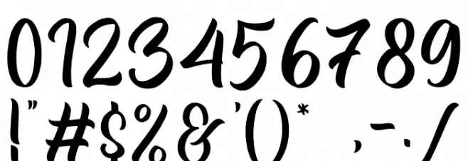 Twinkling Font OTHER CHARS