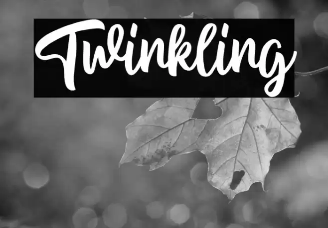 Twinkling Font examples