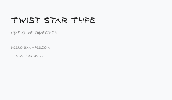 Twist Star Type Business Card