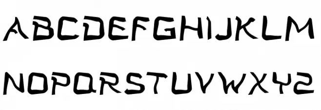 Twist Star Type Schriftart Kleinbuchstaben