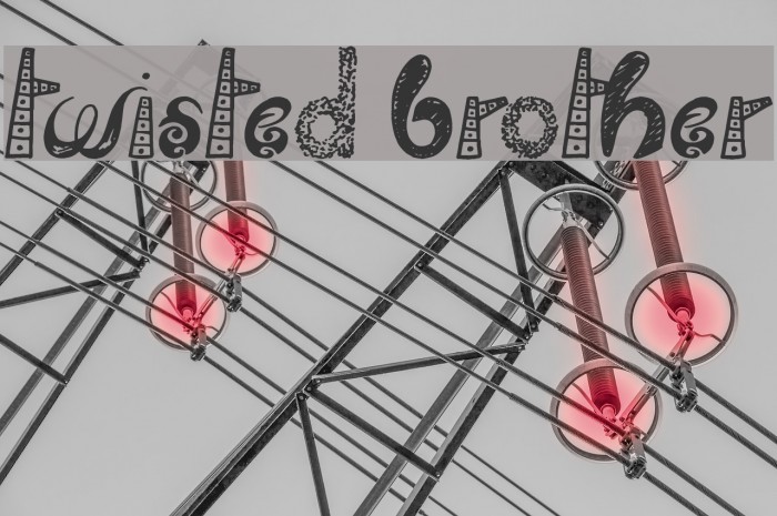 Twisted Brother Font examples
