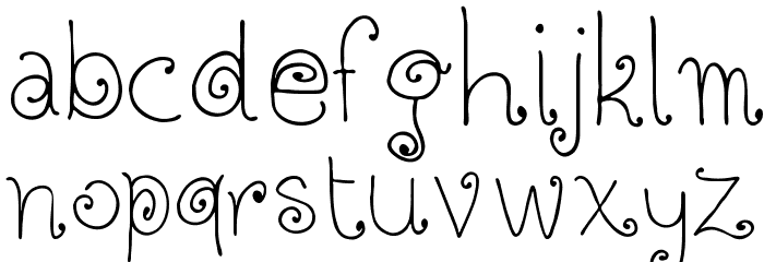 Twisted Circles Regular フォント 小文字