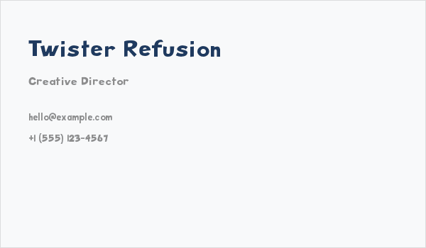 Twister Refusion Business Card