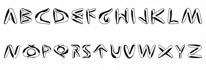 Twisting Fingers Regular Caratteri MINUSCOLO