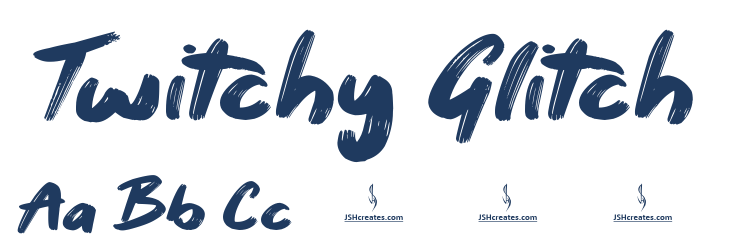 Twitchy Glitch Font Preview