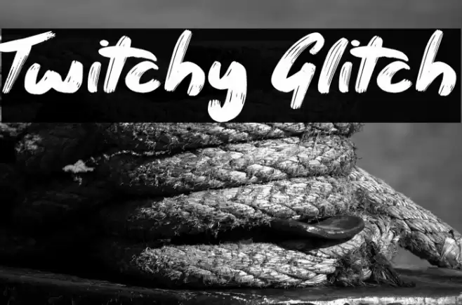 Twitchy Glitch Caratteri examples