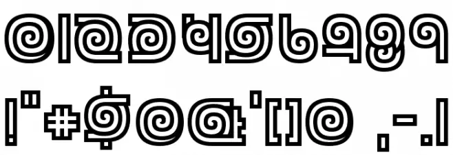 Twizzled Font OTHER CHARS