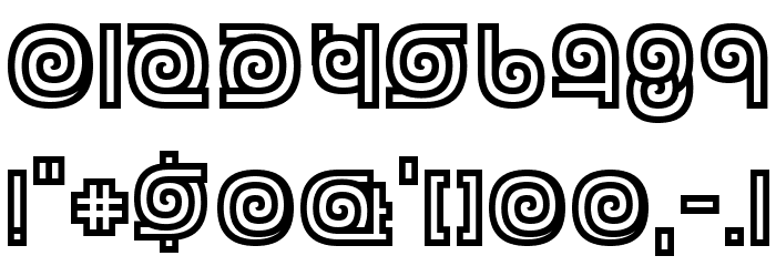 Twizzled Font OTHER CHARS