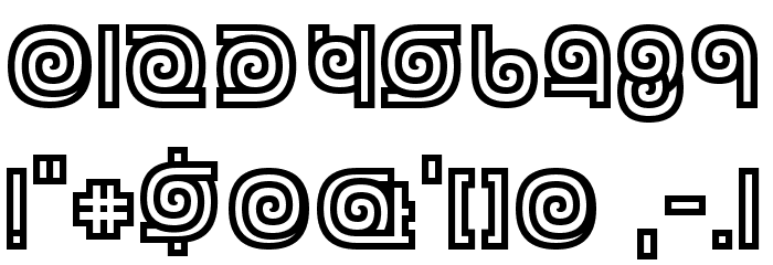 Twizzled Font OTHER CHARS