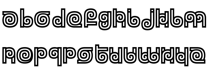 Twizzled Font LOWERCASE