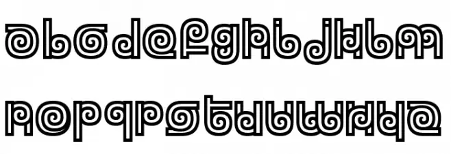 Twizzled 字体 小写