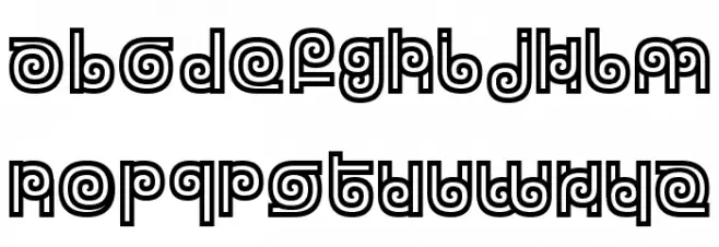Twizzled Font Litere mari