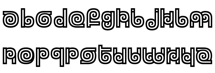 Twizzled Font LOWERCASE
