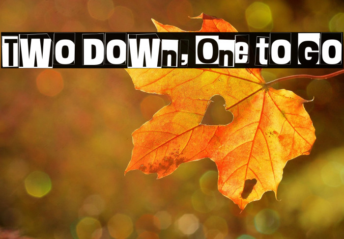 Two Down, One to Go Example 1