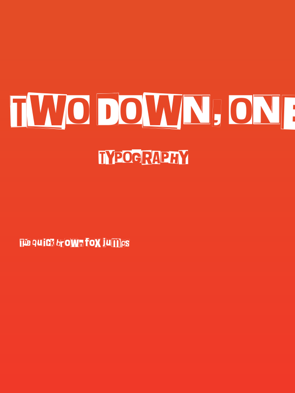Two Down, One to Go Poster