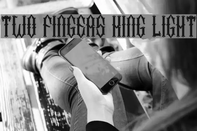 Two Fingers King Light Font examples