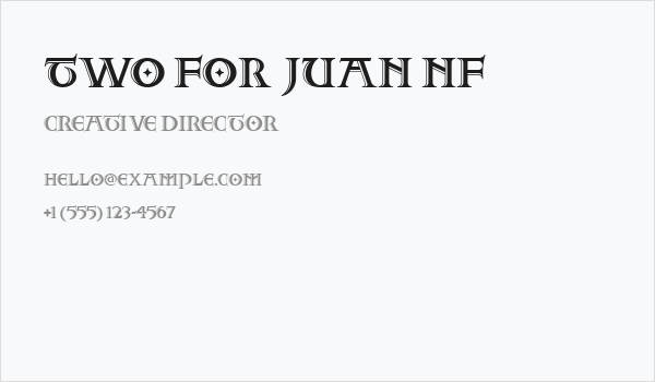 Two For Juan NF Business Card