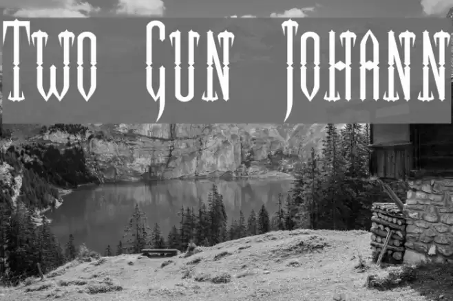 Two Gun Johann Font examples