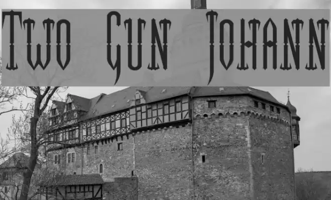 Two Gun Johann Font examples