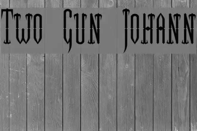 Two Gun Johann Font examples